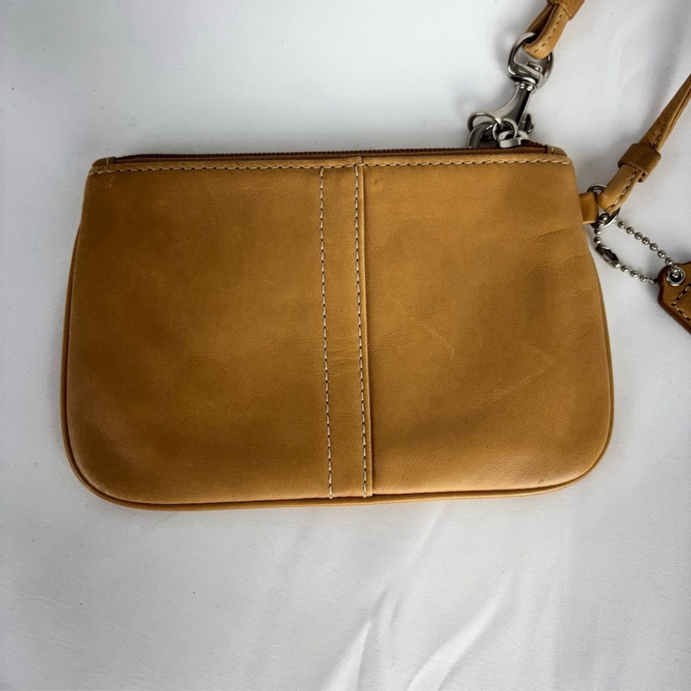 Coach Tan Leather Wristlet - Picture 3 of 6